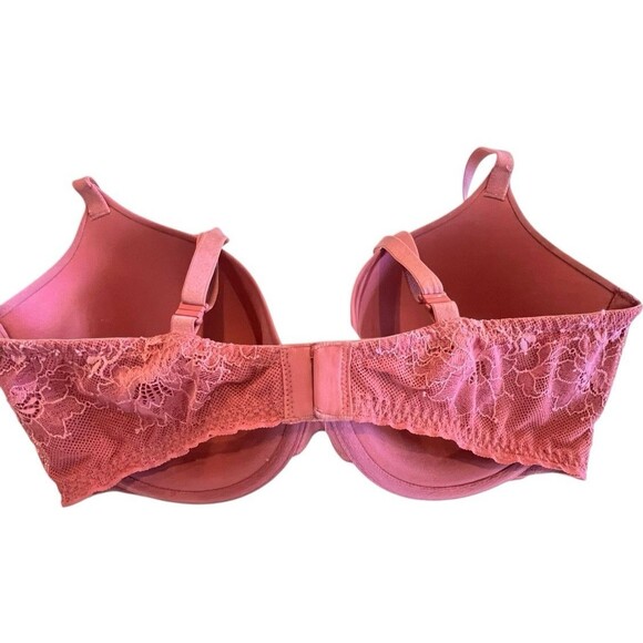 Victoria Secret Bra T Shirt Padded Demi Underwire Lightly Padded Sz 34DD Blush - Picture 2 of 6